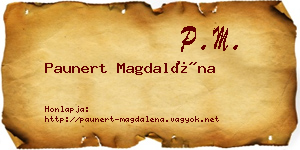 Paunert Magdaléna névjegykártya
